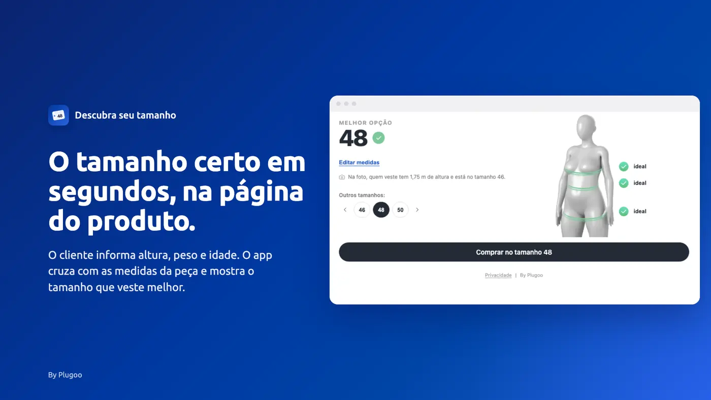 Descubra seu tamanho: imagem 1 de 5