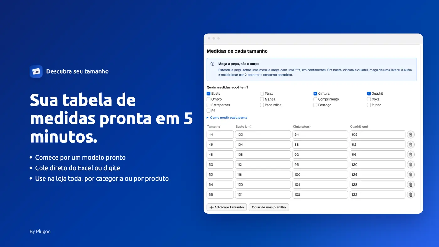 Descubra seu tamanho: imagem 4 de 5