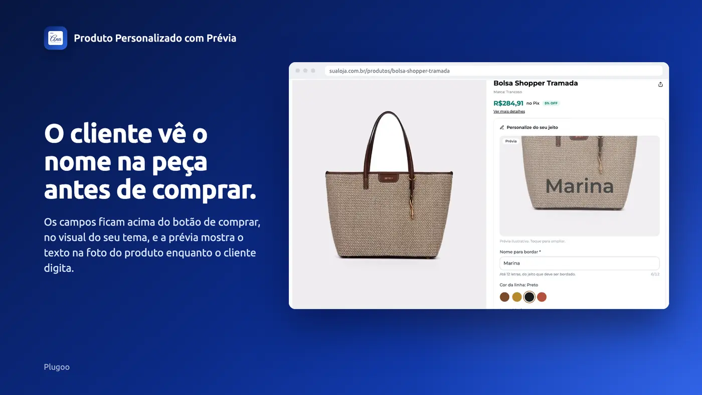 Produto Personalizado com Prévia: imagem 1 de 5