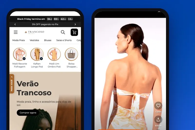 Stories e Reels na Loja numa loja Nuvemshop